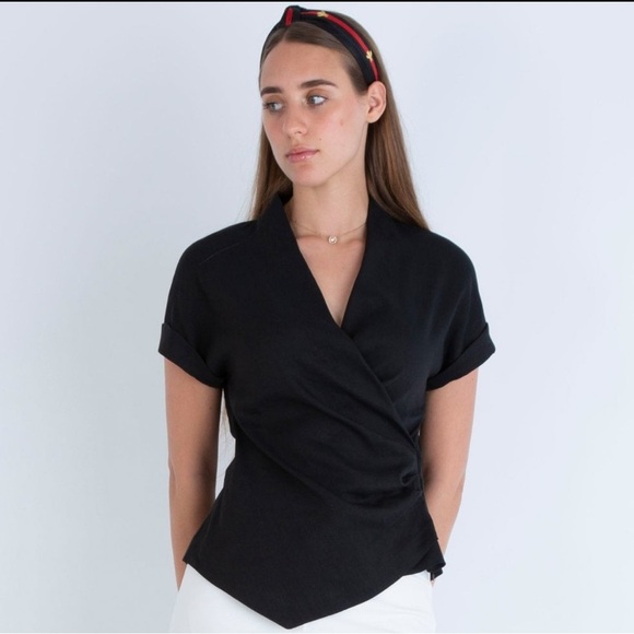 MARCCAIN – Blouse cache-cœur tan – Taille N6/12 - Picture 12 of 12